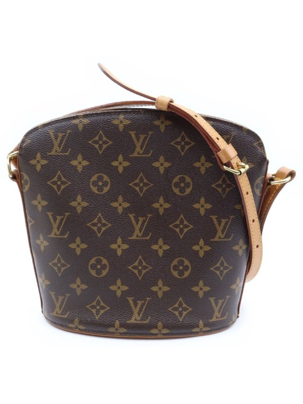 Louis Vuitton Monogram Drew Leather Shoulder Bag Brown